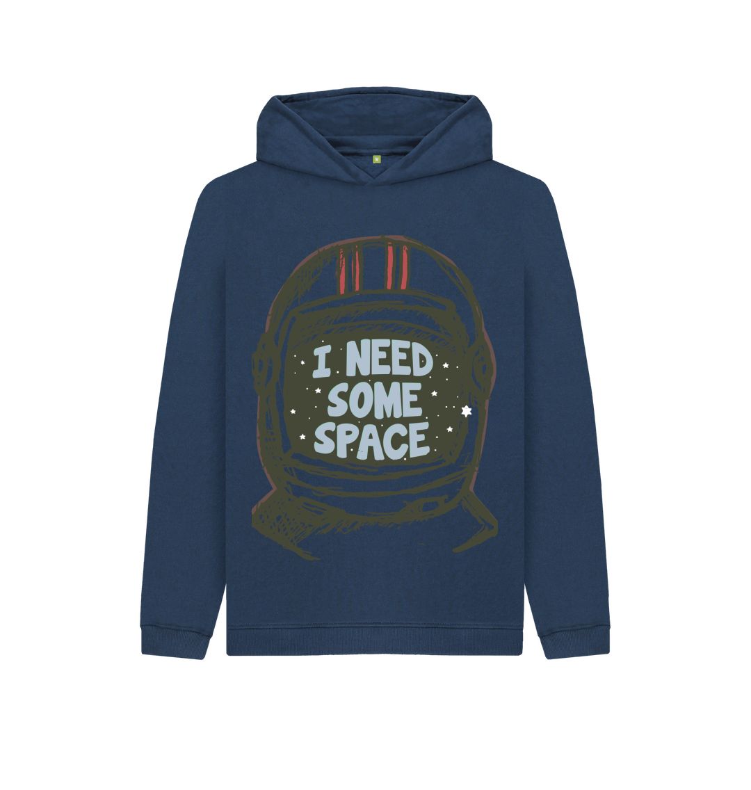 Navy Blue SPACE Organic essential hoodie for kids