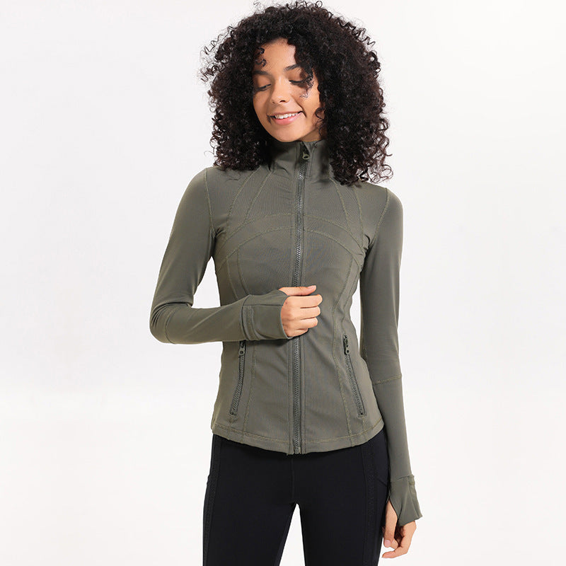 Women's Slim Zipper Athletic Long Sleeve Jacket