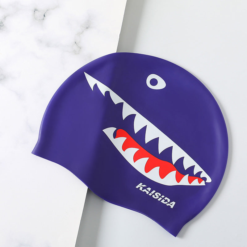 blue  Silicone Swimming Cap