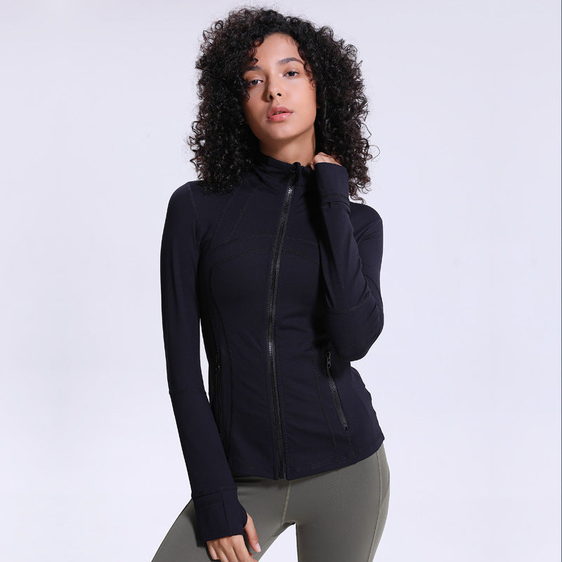 Women's Slim Zipper Athletic Long Sleeve Jacket