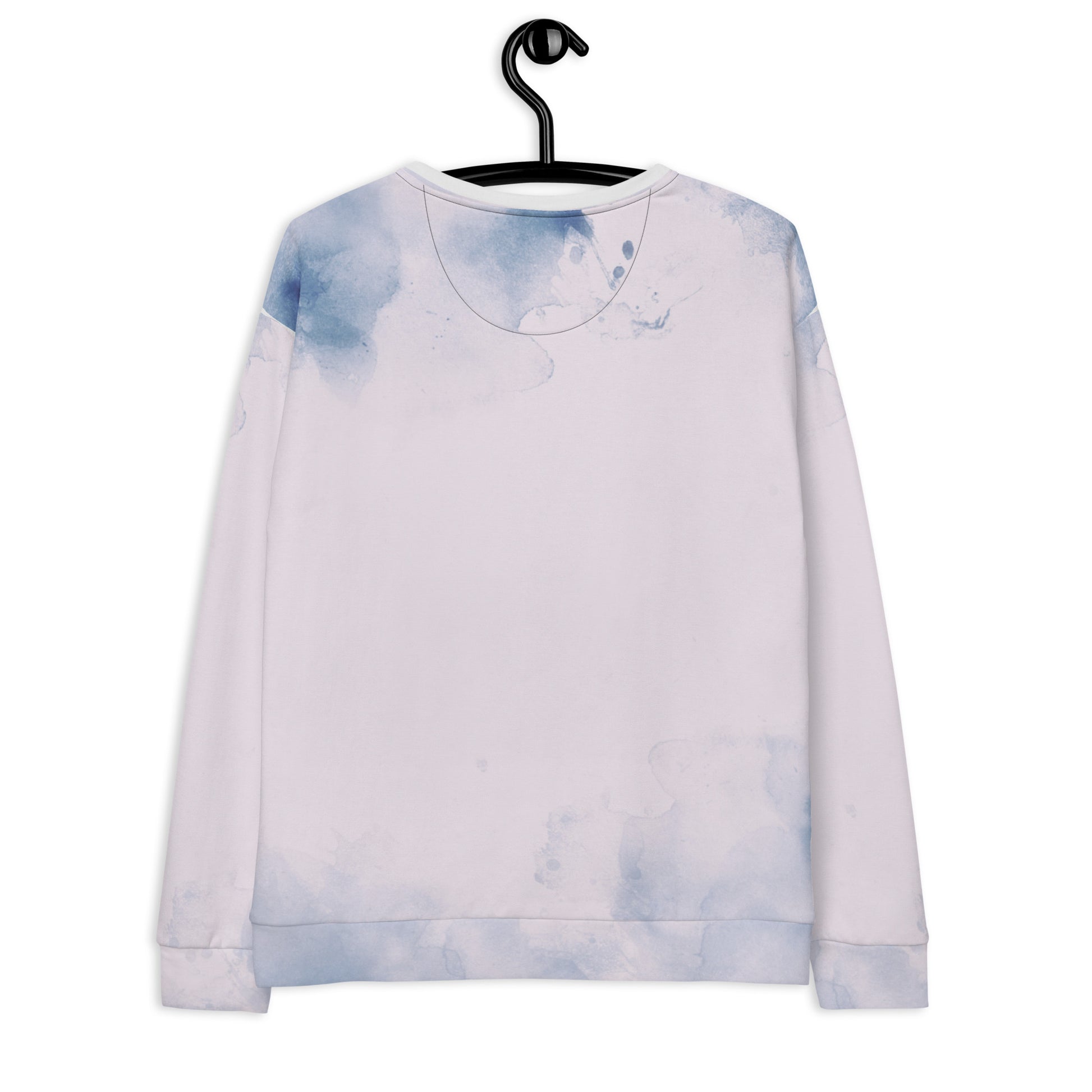 Product mockup- Unisex  white all-over printed sweatshirt