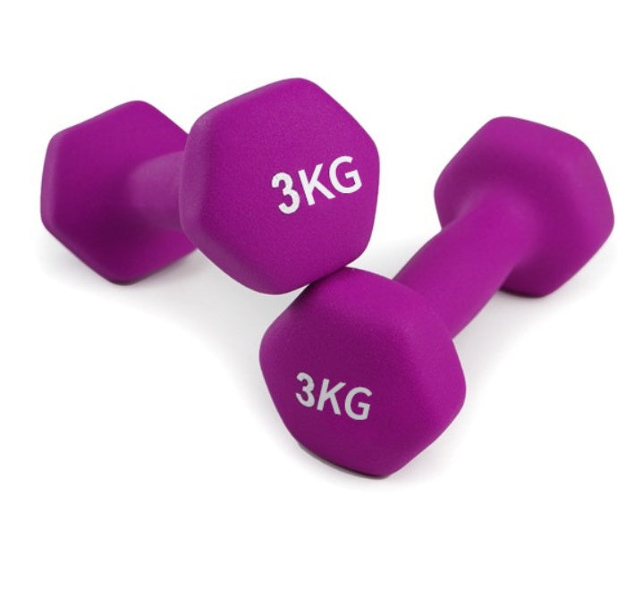 purple kettlebell swing with dumbbell