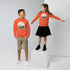 Product mockup kids eco hoodie burnt orange