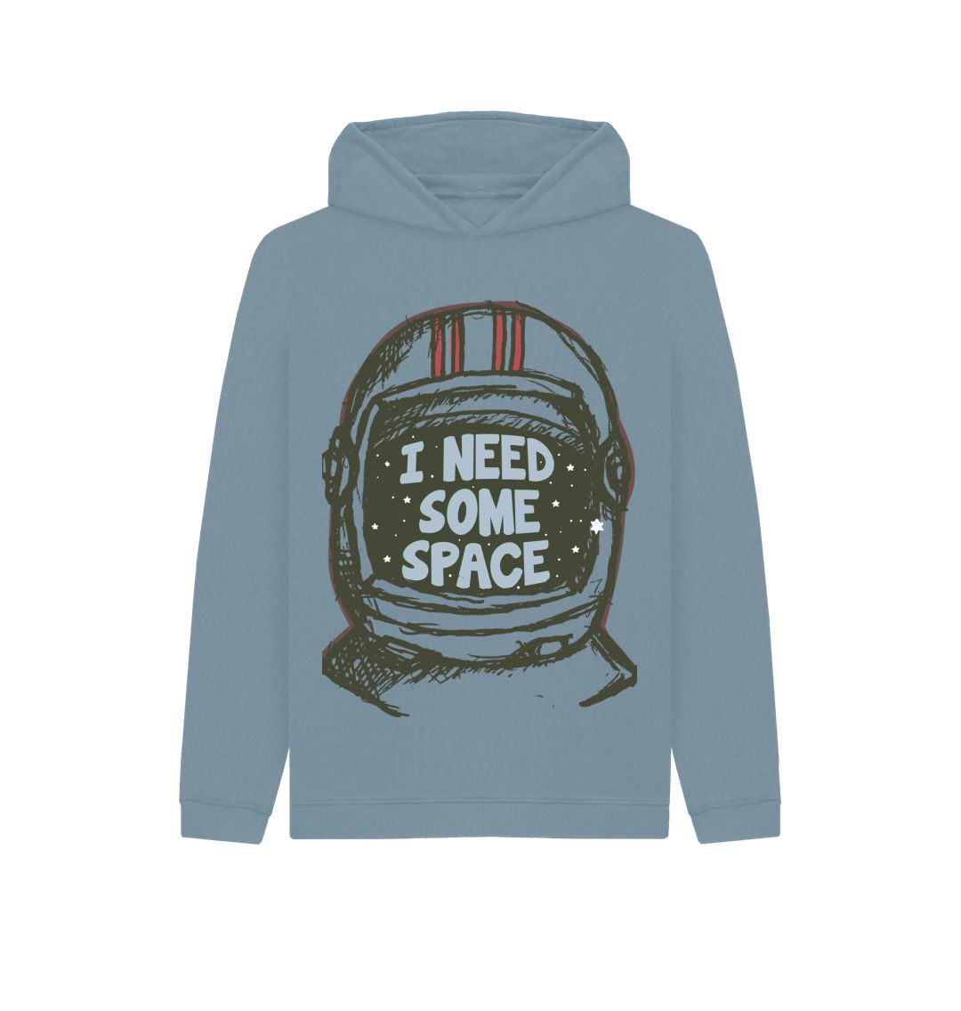 Stone Blue SPACE Organic essential hoodie for kids