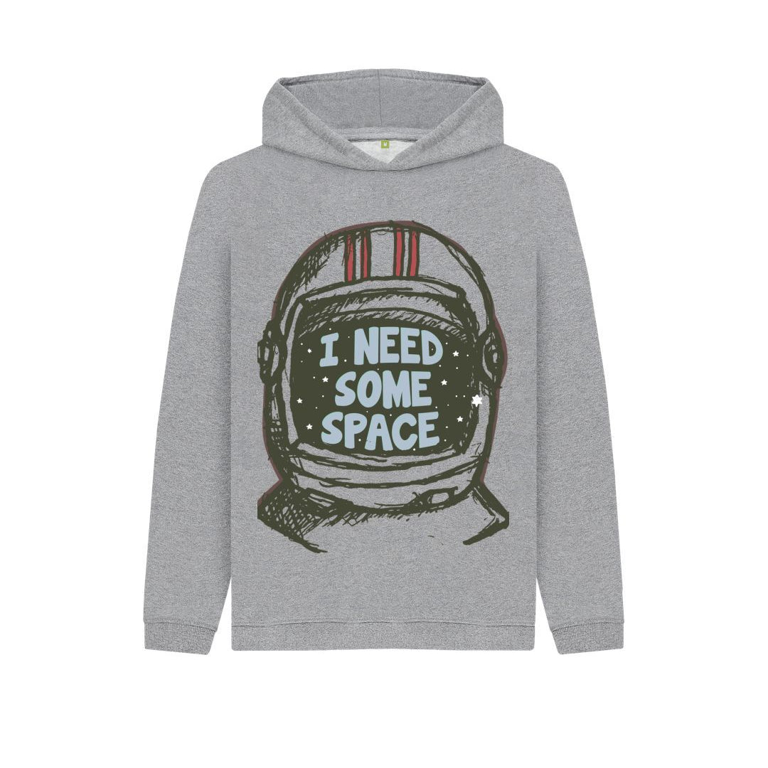 Athletic Grey SPACE Organic essential hoodie for kids