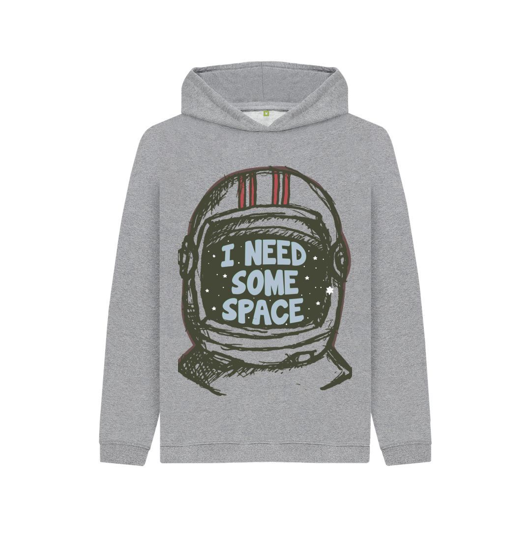 Athletic Grey SPACE Organic essential hoodie for kids